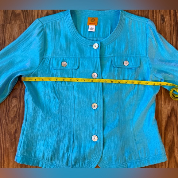 RUBY RD Blue jacket blazer size 12 - Picture 11 of 13